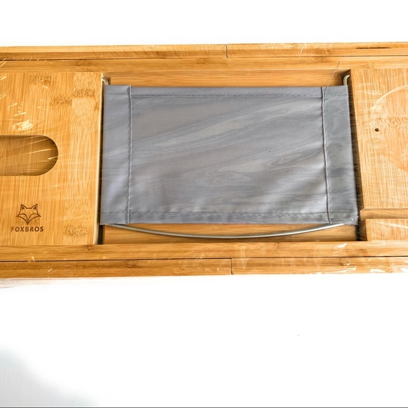 Expandable Bamboo Bathtub Caddy Tray - Picture 4 of 6